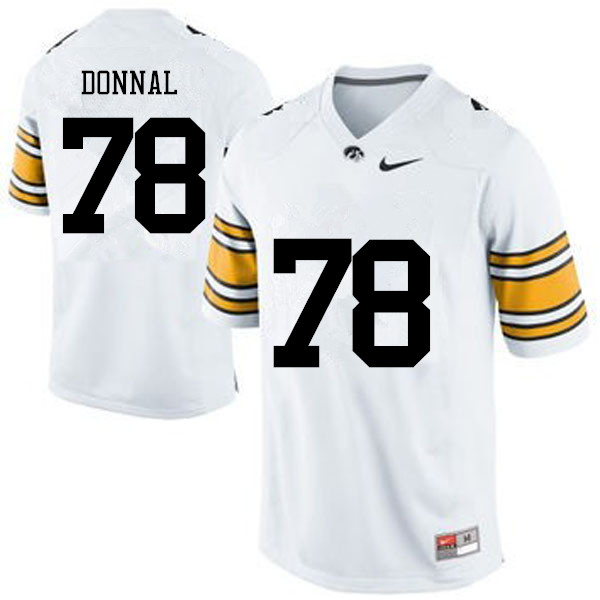 Men Iowa Hawkeyes #78 Andrew Donnal College Football Jerseys-White - Click Image to Close